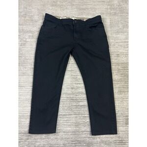 Scott James Jeans Mens 36x32 Black Denim‎ Slim Fit Cotton Blend Casual